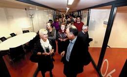 Imagen del Alcalde Antoni Poveda en un momento del acto de inauguración del Centro