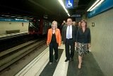 Joaquim Nadal visita l'estació de Metro de Can Vidalet