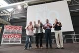 La UGT i CC.OO. celebren un miting a la Farga