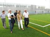 L’ALCALDESSA VISITA EL NOU CAMP MUNICIPAL DE FUTBOL-7 DE SANTA EULÀLIA 