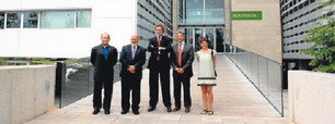 El Conseller Josep Huguet visita la nueva sede central de dimat Telecomunicaciones situada en el Viladecans Business Park