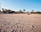 Zona de la playa de Gavà donde se darán cursos de vela. 