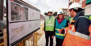 Visita institucional a l’intercanviador de línies de metro L1-L9/L10
