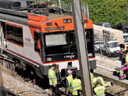 Un comboi de Rodalies descarrila a Bellvitge