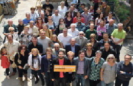 Imatge dels candidats de la llista d’Esquerra amb l’Eduard Suàrez al capdavant