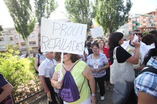 Manifestació contra la retallada sanitària