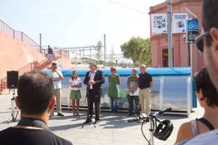 L'alcalde de Cornellà, Antonio Balmon va inaugurar oficialment un dels punts del nou Bicibox