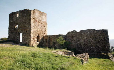 Vista parcial de les restes de Castell Ciuró. 