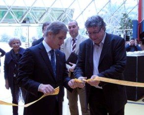 Alberto Fernández Díaz i Antonio Balmón durant la inauguració de la Fira Agrotur