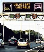 Velocidad variable en la B-23 en el tramo entre Diagonal y Molins