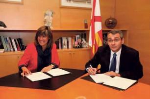 Signatura del conveni entre l’Ajuntament i la Societat General d’Aigües de Barcelona