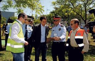 Un simulacro con víctimas en Castelldefels pone a prueba los procedimientos de emergencia