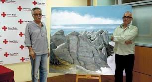 El pintor J. A. Flores dóna l’obra “Arquitectura” a la Creu Roja de Cornellà