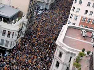 Un milió i mig de manifestants el 2012