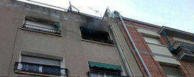Un ferit greu en l'incendi d'un habitatge de Viladecans