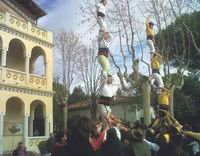 Els Castellers de Castelldefels, padrins de la nova colla de Begues