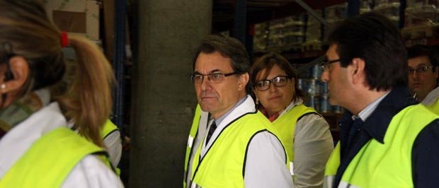 Artur Mas, president de la Generalitat de Catalunya, en la visita de R+D