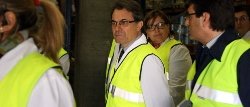 Artur Mas visita les instal·lacions de pintures Jotun 
