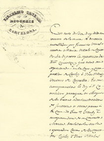L’execució d’un divorci de 1837 és el document del mes de juliol de l’Arxiu Municipal