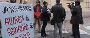 Acció de protesta al Baix Llobregat per exigir la retirada de la reforma de les pensions