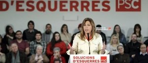 Susana Díaz advierte que Cataluña es víctima de un choque de trenes entre nacionalistas y el PP