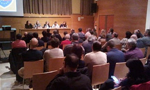 Los diputados de C’s Carina Mejías, Inés Arrimadas, Carlos Carrizosa y Carmen de Rivera participan en el acto ‘La Cataluña de Todos’ de Sant Boi de Llobregat