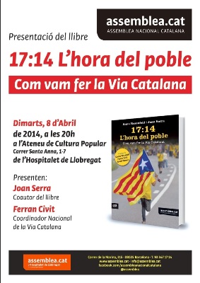 L'Hospitalet presenta el llibre "17:14. L'hora del poble. Com vam fer la Via Catalana"