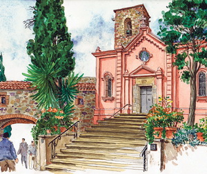 Dibujos, croquis y apuntes del Baix Llobregat: Iglesia Parroquial de Santa Coloma