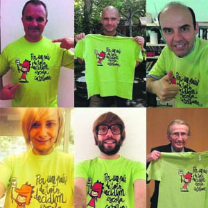 Toni Albà, Pep Guardiola, Jordi Basté, Mònica Terribas, Òscar Dalmau o l'escriptor Xavier Rubert de Ventós són alguns de la infinitat d'artistes catalans que han donat el seu suport a la campanya