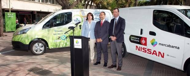 Imagen de la presentación en Mercabarna de la nueva furgoneta eléctrica e-NV2000 de Nissan (Foto: Archivo)