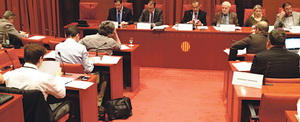 El conseller Espadaler durant la presentació del Pla Econòmic Financer de Forestal Catalana
