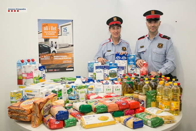 Mossos de Viladecans recapta més de 200 quilos d’aliments