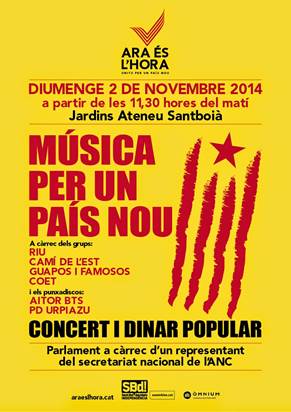 Sant Boi escalfa el 9N amb un concert reivindicatiu