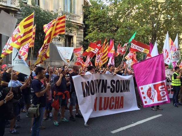 Manifestación en Martorell a favor de la viabilidad de la planta de Inovyn-Solvay