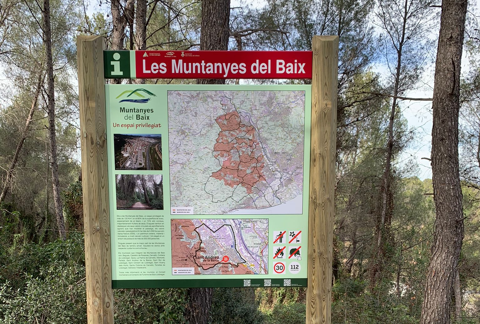 Sant Andreu de la Barca señaliza los accesos a la montaña y promueve el civismo