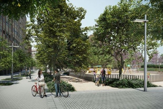 La calle Arquitecte Adell y la plaza Llibertat se transformarán en un espacio renaturalizado