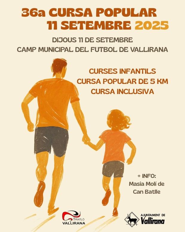 Vallirana abre inscripciones para la 36ª Cursa Popular del 11 de septiembre