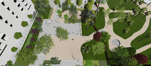 Las obras de la plaza de Alfons Comín crearán un nuevo espacio verde