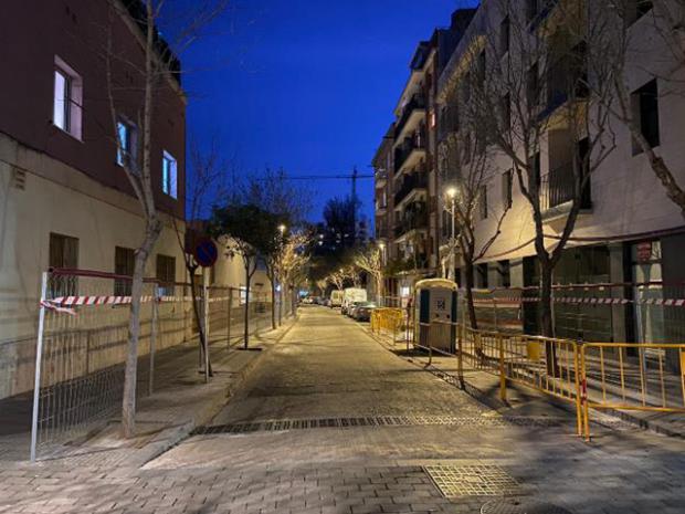 Obras en las calle d'Eugeni dOrs