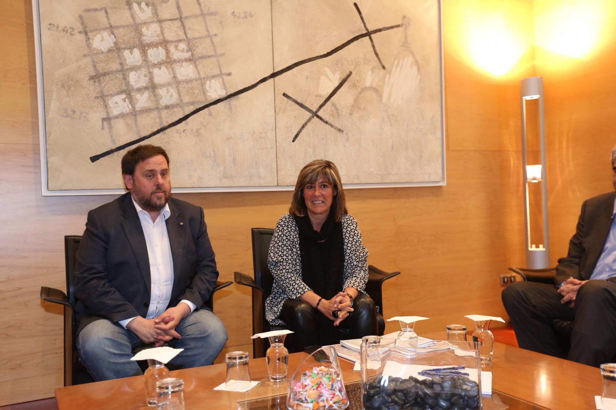 Junqueras transmet a L’Hospitalet el compromís de la Generalitat per desenvolupar la Granvia tot just un dia després que la federació local presentés una moció per la preservació de Cal Trabal