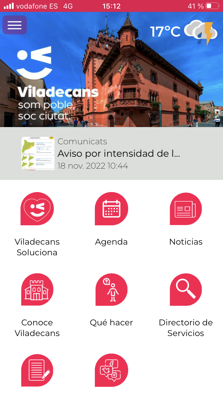 Viladecans pide a sus vecinos que utilicen la app ciudadana para alertar de incidencias