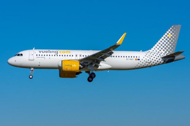 Uno de los Airbus A320 de la flota de Vueling.