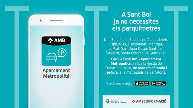 Las zonas azules de Sant Boi ya pueden gestionarse con la App metropolitana