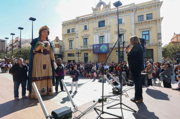 Acto de bautizo de Violant d’Hongria, la giganta de L’Hospitalet