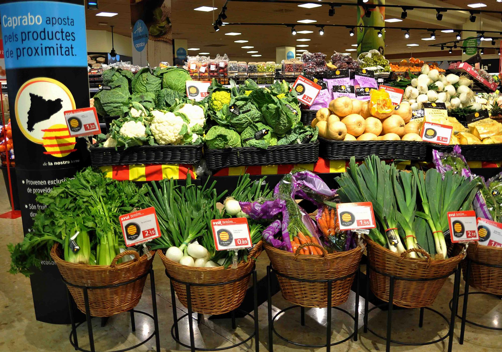 Crecen las ventas de productos de proximidad de Caprabo