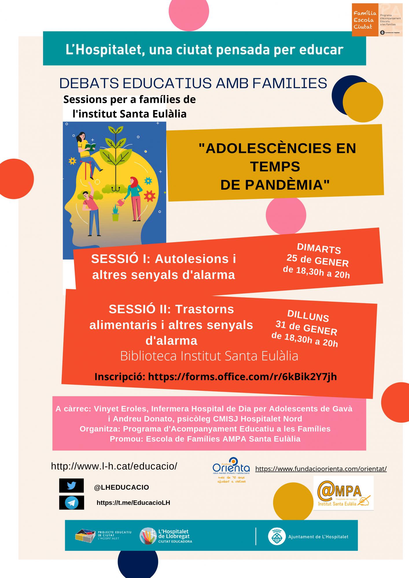 El consistorio de L'Hospitalet facilita información sobre salud mental a familias de la ciudad