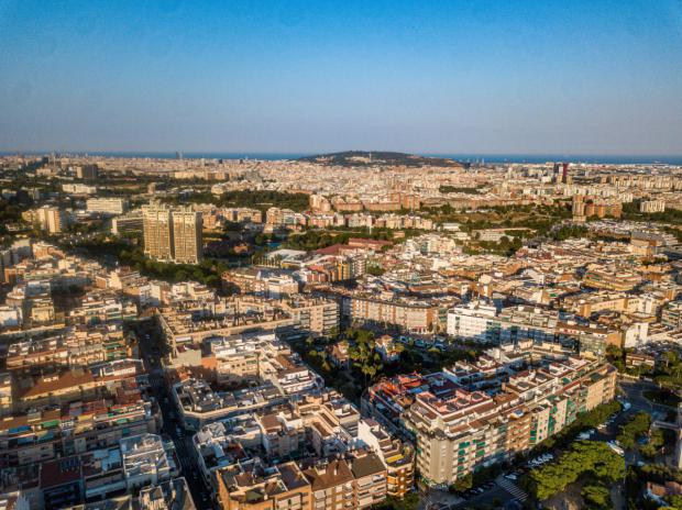 Vsta aérea de la ciudad de Esplugues de Llobregat