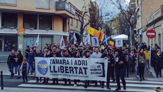 La cabecera de la manifestación. 