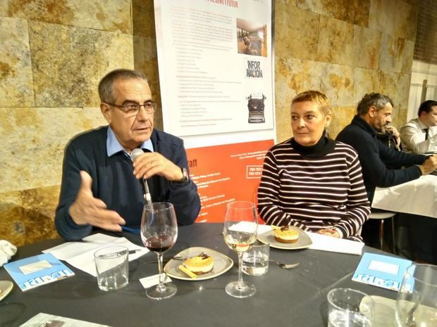 Corbacho en el último acto celebrado por la asociación Foment de la Informació Crítica de L'Hospitalet. 