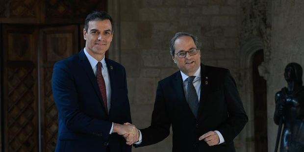 Sánchez y Torra han mantenido hoy un encuentro en el Palau de la Generalitat.